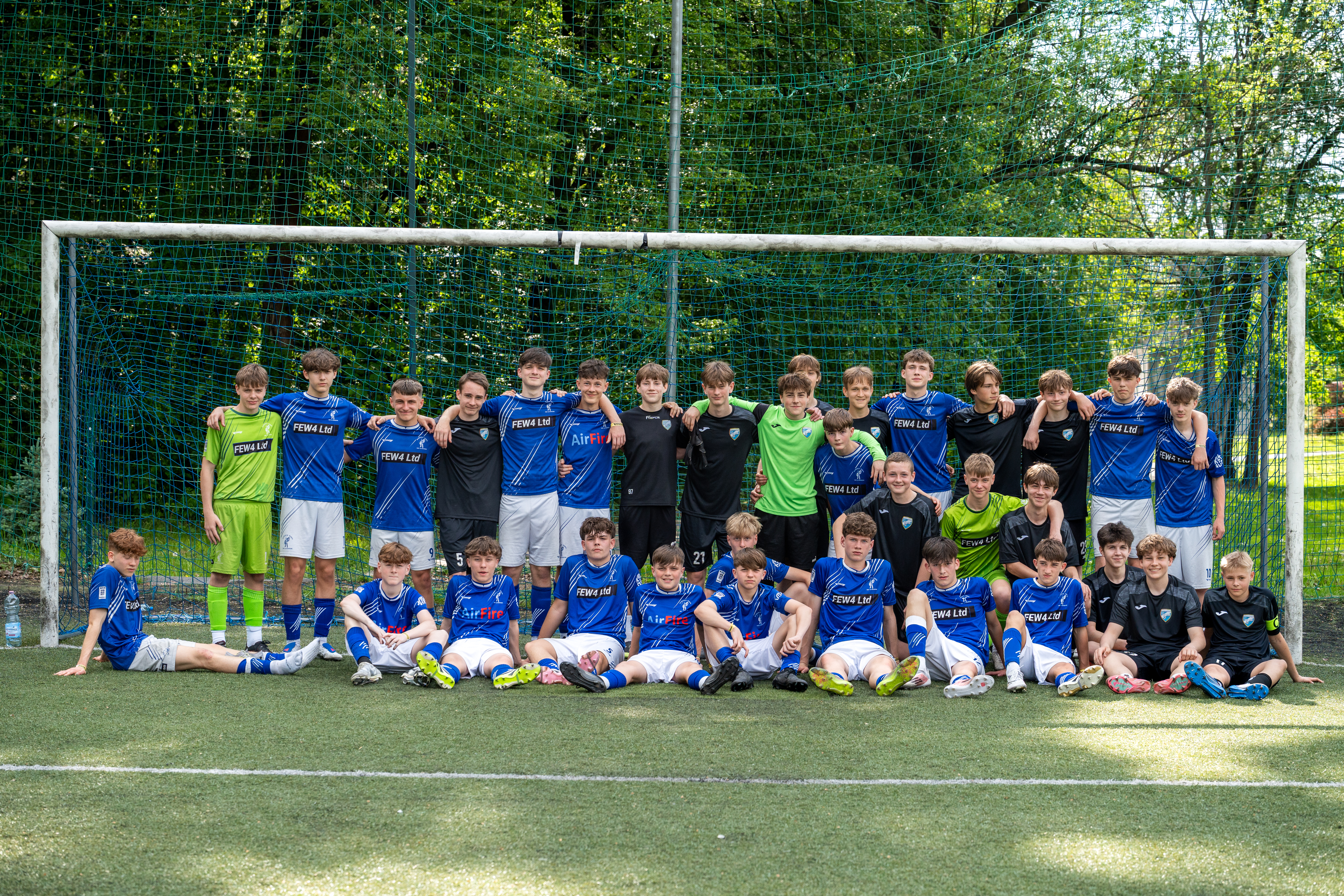 Tour squad photo on the pitch